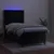 Produktbild 3 för Ramsäng med madrass & LED svart 90x190 cm sammet