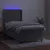 Produktbild 3 för Ramsäng med madrass & LED ljusgrå 90x200 cm sammet