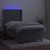 Produktbild 3 för Ramsäng med madrass & LED ljusgrå 100x200 cm sammet