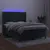 Produktbild 3 för Ramsäng med madrass & LED mörkgrön 140x190 cm sammet