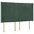 Produktbild 7 för Ramsäng med madrass & LED mörkgrön 140x190 cm sammet