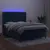 Produktbild 3 för Ramsäng med madrass & LED mörkblå 140x190 cm sammet
