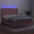 Produktbild 3 för Ramsäng med madrass rosa & LED 140x190 cm sammet