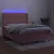 Produktbild 3 för Ramsäng med madrass rosa & LED 140x200 cm sammet