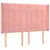 Produktbild 7 för Ramsäng med madrass rosa & LED 140x200 cm sammet