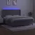Produktbild 3 för Ramsäng med madrass & LED ljusgrå 160x200 cm sammet