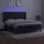Produktbild 3 för Ramsäng med madrass & LED svart 180x200 cm sammet