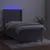 Produktbild 3 för Ramsäng med madrass & LED ljusgrå 80x200 cm sammet