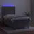 Produktbild 3 för Ramsäng med madrass & LED ljusgrå 90x190 cm sammet