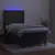 Produktbild 3 för Ramsäng med madrass & LED mörkgrå 90x190 cm sammet
