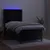 Produktbild 3 för Ramsäng med madrass & LED svart 90x190 cm sammet