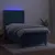 Produktbild 3 för Ramsäng med madrass & LED mörkblå 90x190 cm sammet