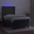 Produktbild 3 för Ramsäng med madrass & LED mörkgrå 90x200 cm sammet