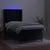 Produktbild 3 för Ramsäng med madrass & LED svart 90x200 cm sammet