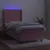 Produktbild 3 för Ramsäng med madrass rosa & LED 90x200 cm sammet