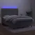 Produktbild 3 för Ramsäng med madrass & LED ljusgrå 140x190 cm sammet