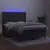 Produktbild 3 för Ramsäng med madrass & LED mörkgrå 140x190 cm sammet