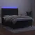 Produktbild 3 för Ramsäng med madrass & LED svart 140x190 cm sammet