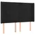 Produktbild 7 för Ramsäng med madrass & LED svart 140x190 cm sammet