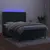 Produktbild 3 för Ramsäng med madrass & LED mörkgrön 140x190 cm sammet