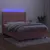 Produktbild 3 för Ramsäng med madrass rosa & LED 140x190 cm sammet