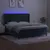 Produktbild 3 för Ramsäng med madrass & LED mörkgrön 180x200 cm sammet