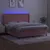 Produktbild 3 för Ramsäng med madrass rosa & LED 180x200 cm sammet