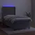 Produktbild 3 för Ramsäng med madrass & LED ljusgrå 80x200 cm sammet