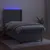 Produktbild 3 för Ramsäng med madrass & LED ljusgrå 90x190 cm sammet