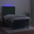 Produktbild 3 för Ramsäng med madrass & LED mörkgrön 90x190 cm sammet