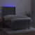 Produktbild 3 för Ramsäng med madrass & LED ljusgrå 90x200 cm sammet