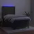 Produktbild 3 för Ramsäng med madrass & LED mörkgrå 90x200 cm sammet