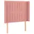 Produktbild 7 för Ramsäng med madrass rosa & LED 90x200 cm sammet