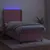 Produktbild 3 för Ramsäng med madrass rosa & LED 100x200 cm sammet