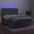 Produktbild 3 för Ramsäng med madrass & LED ljusgrå 140x190 cm sammet