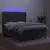 Produktbild 3 för Ramsäng med madrass & LED mörkgrå 140x190 cm sammet