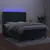 Produktbild 3 för Ramsäng med madrass & LED mörkgrön 140x190 cm sammet