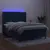 Produktbild 3 för Ramsäng med madrass & LED mörkblå 140x190 cm sammet