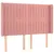 Produktbild 7 för Ramsäng med madrass rosa & LED 140x190 cm sammet