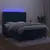 Produktbild 3 för Ramsäng med madrass & LED mörkblå 140x200 cm sammet