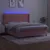 Produktbild 3 för Ramsäng med madrass rosa & LED 160x200 cm sammet