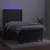 Produktbild 3 för Ramsäng med madrass & LED mörkgrå 80x200 cm sammet