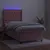 Produktbild 3 för Ramsäng med madrass rosa & LED 80x200 cm sammet