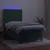 Produktbild 3 för Ramsäng med madrass & LED mörkgrön 90x190 cm sammet