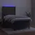 Produktbild 3 för Ramsäng med madrass & LED mörkgrå 90x200 cm sammet