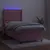 Produktbild 3 för Ramsäng med madrass rosa & LED 90x200 cm sammet