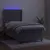 Produktbild 3 för Ramsäng med madrass & LED ljusgrå 100x200 cm sammet