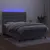 Produktbild 3 för Ramsäng med madrass & LED ljusgrå 140x190 cm sammet