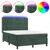 Produktbild 2 för Ramsäng med madrass & LED mörkgrön 140x190 cm sammet