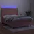 Produktbild 3 för Ramsäng med madrass rosa & LED 140x200 cm sammet